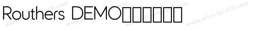 Routhers DEMO字体转换